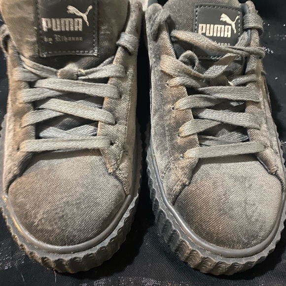 Puma women’s gun metal velvet grey platform Fenty by Rihanna - Picture 9 of 16